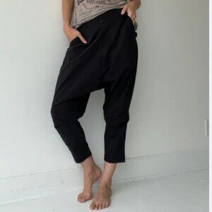 Rundholz drop crotch wool/viscose jacquard texture pants Sz XS